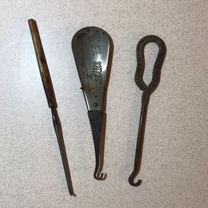 Vintage shoe button hooks